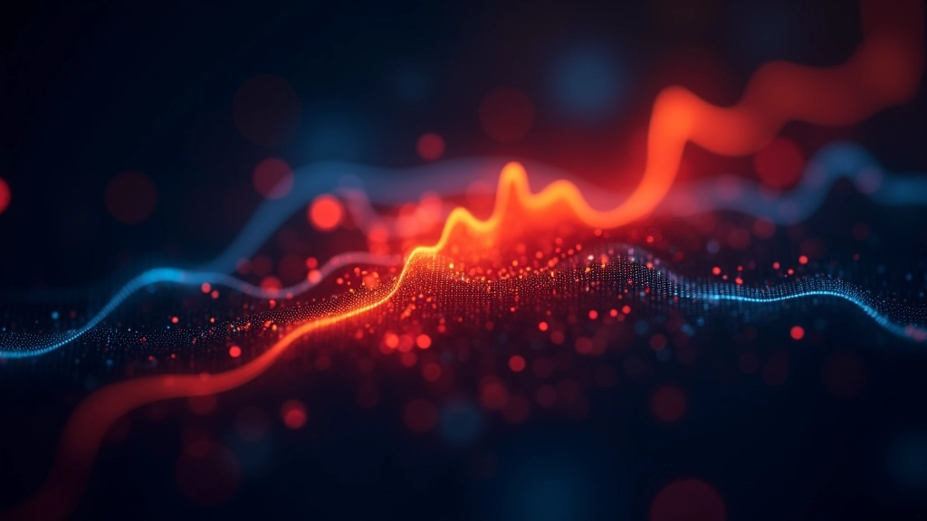 Wärmebild mit roten und orange Hotspots, die Risikozonen symbolisieren, digitale Heatmap-Visualisierung