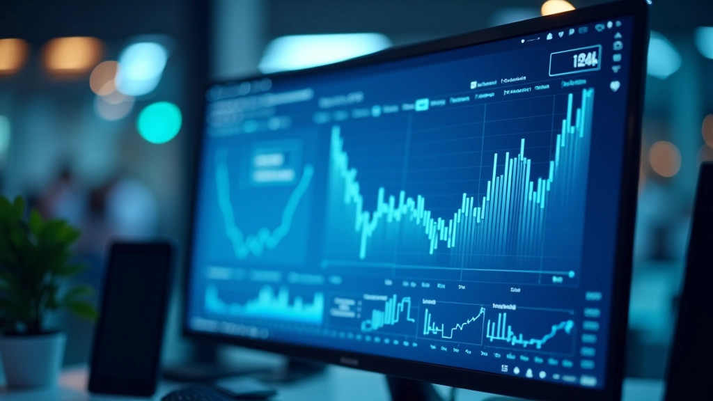 Finanzielle Daten und Metriken auf Bildschirm mit Grafiken und Analyseergebnissen